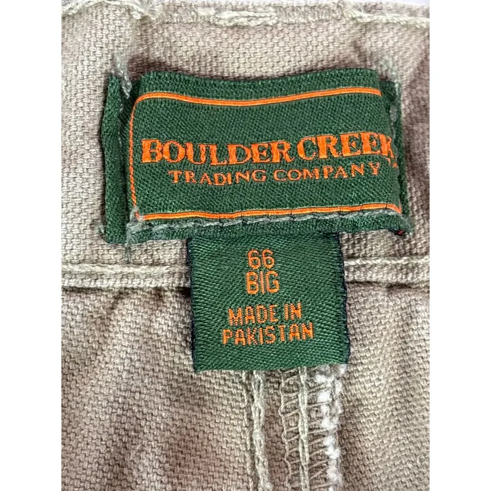 Boulder Creek Cargo Shorts Mens 66 Big Tall Khaki Beige Utility Pockets Casual‎